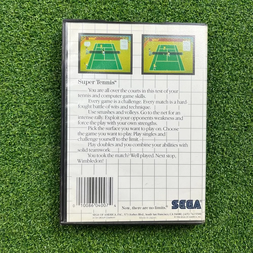 Super Tennis (Sega Master System, 1986) Complete Tested